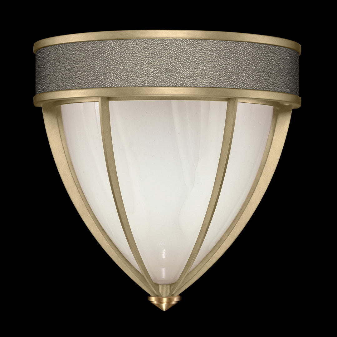 Fine Art Handcrafted Lighting Mirage 12.25"H Sconce in Standard Soft Gold Leaf, Brass, Coco (100043-512)