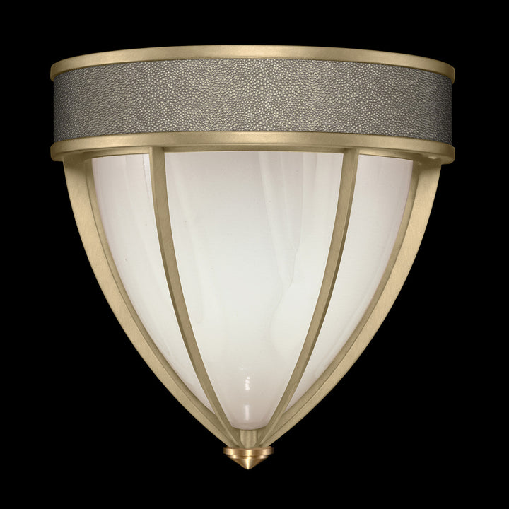 Fine Art Handcrafted Lighting Mirage 12.25"H Sconce in Standard Soft Gold Leaf, Brass, Coco (100043-512)