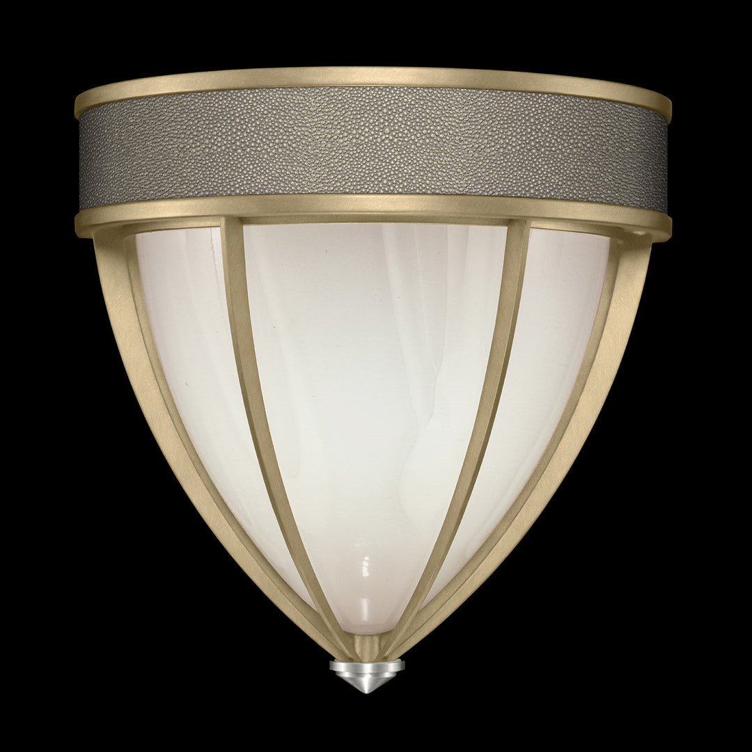 Fine Art Handcrafted Lighting Mirage 12.25"H Sconce in Standard Soft Gold Leaf, Nickel, Coco (100043-522)