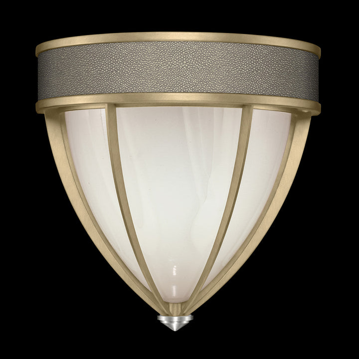 Fine Art Handcrafted Lighting Mirage 12.25"H Sconce in Standard Soft Gold Leaf, Nickel, Coco (100043-522)