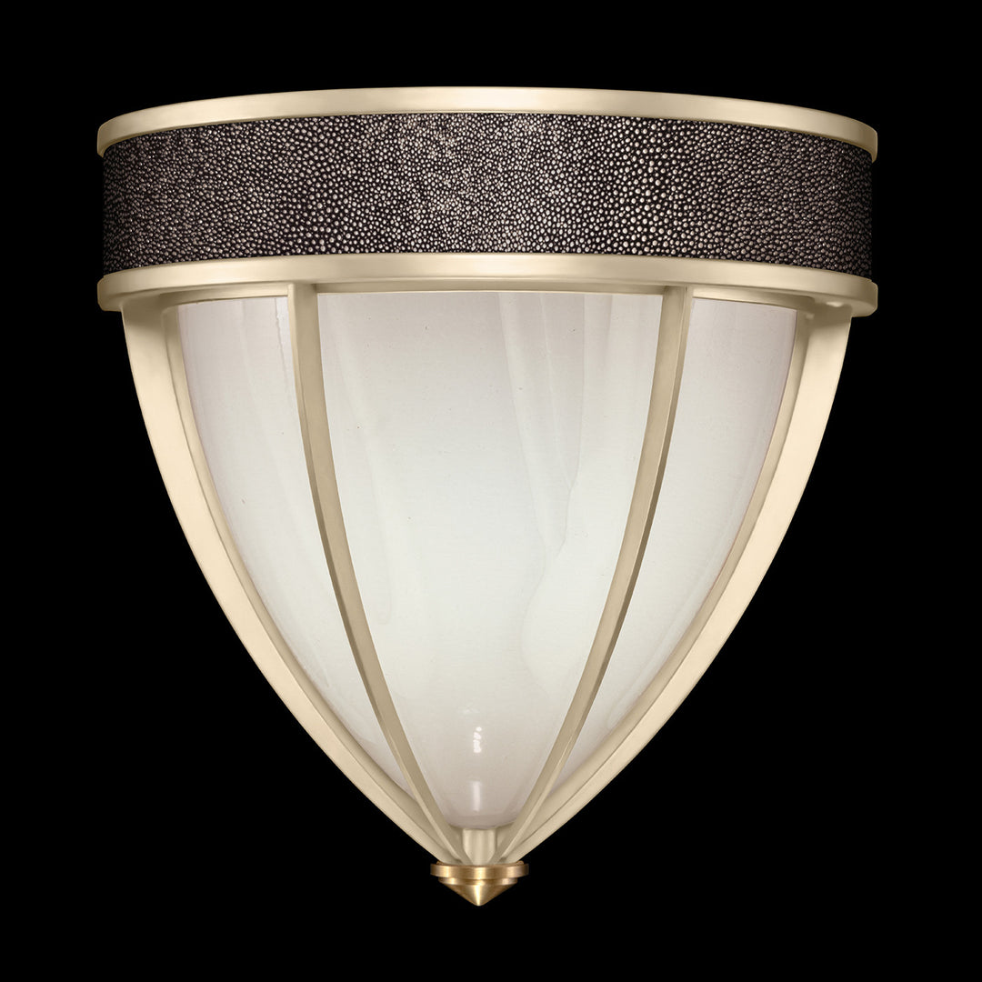 Fine Art Handcrafted Lighting Mirage 12.25"H Sconce in Champagne, Brass, Pebble (100043-611)