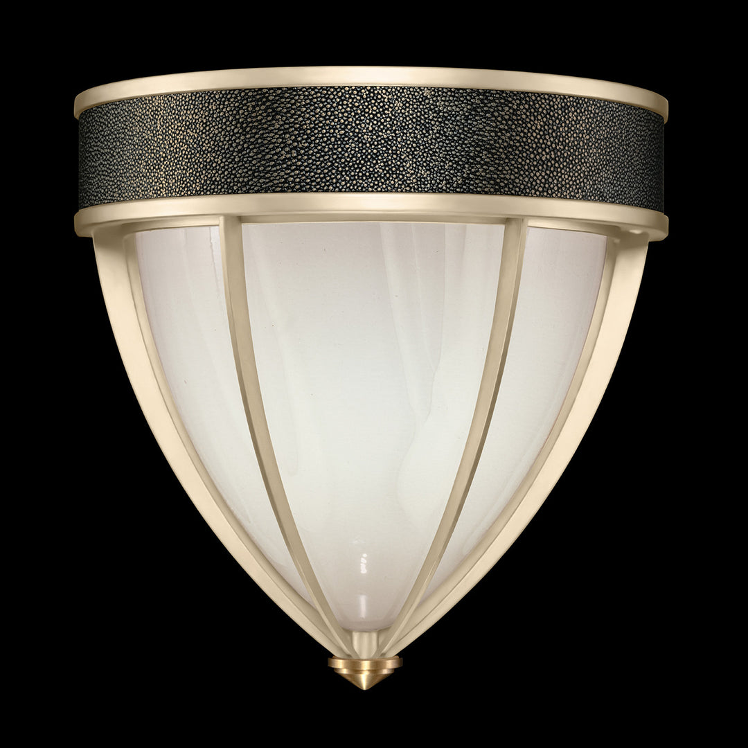Fine Art Handcrafted Lighting Mirage 12.25"H Sconce in Champagne, Brass, Black Knight (100043-613)