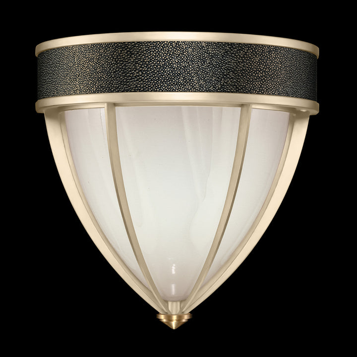 Fine Art Handcrafted Lighting Mirage 12.25"H Sconce in Champagne, Brass, Black Knight (100043-613)