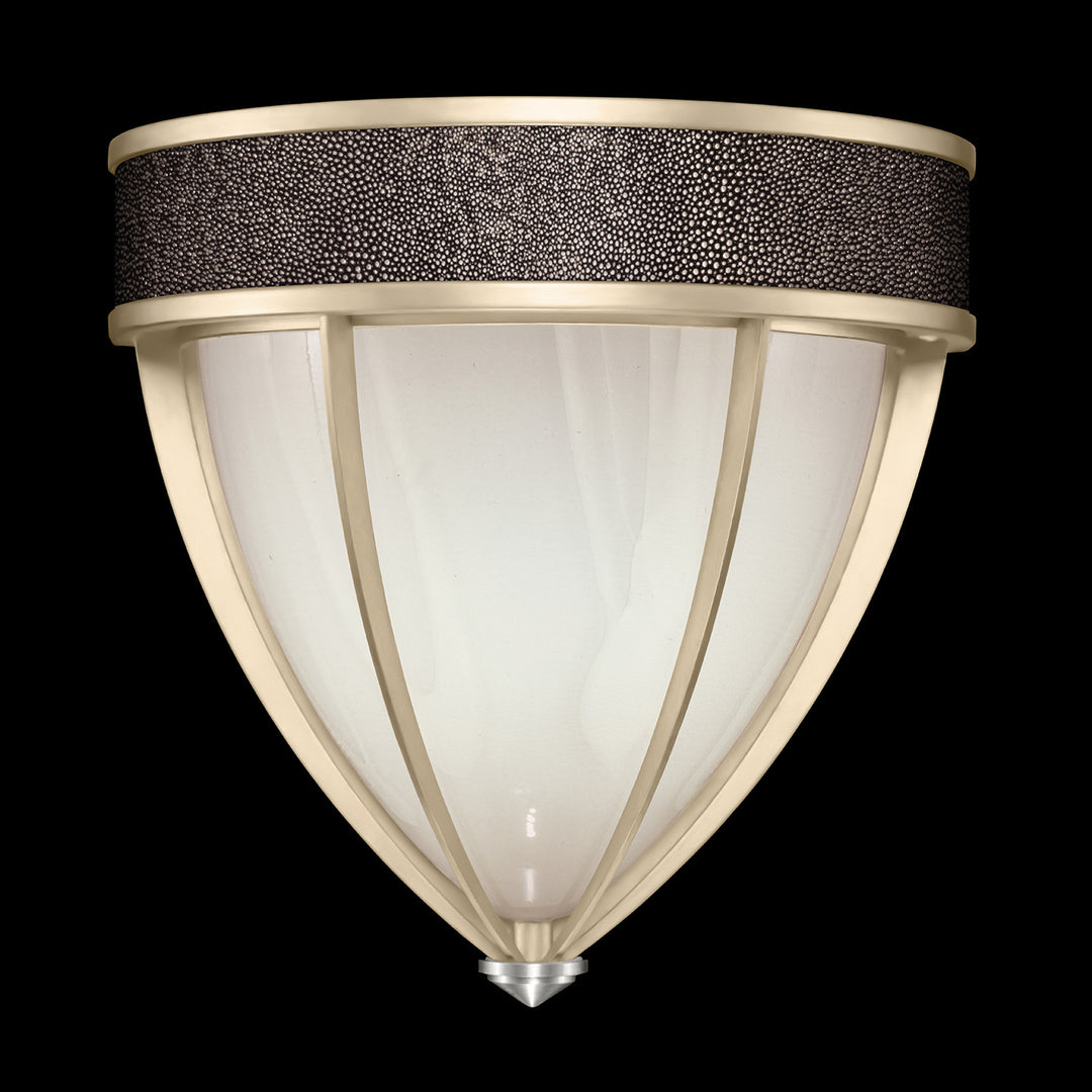 Fine Art Handcrafted Lighting Mirage 12.25"H Sconce in Champagne, Nickel, Pebble (100043-621)
