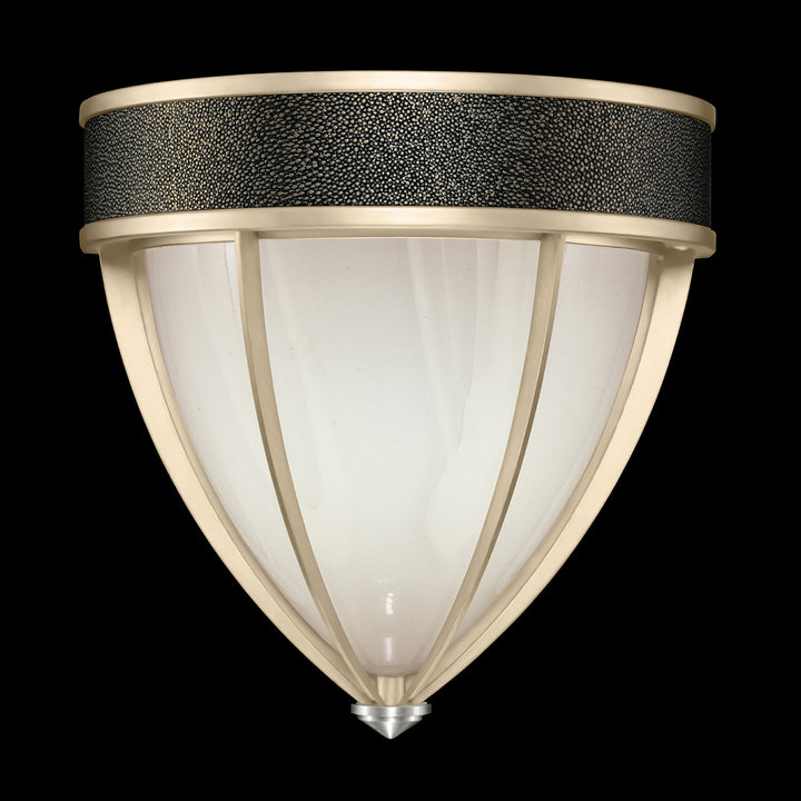Fine Art Handcrafted Lighting Mirage 12.25"H Sconce in Champagne, Nickel, Black Knight (100043-623)