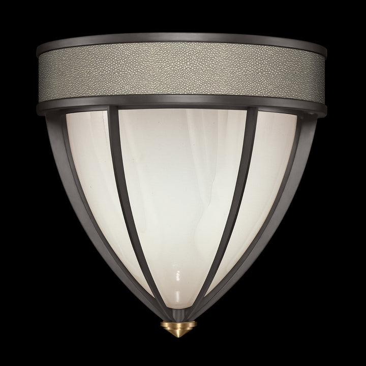 Fine Art Handcrafted Lighting Mirage 12.25"H Sconce in Midnight Steel, Brass, Coco (100043-712)