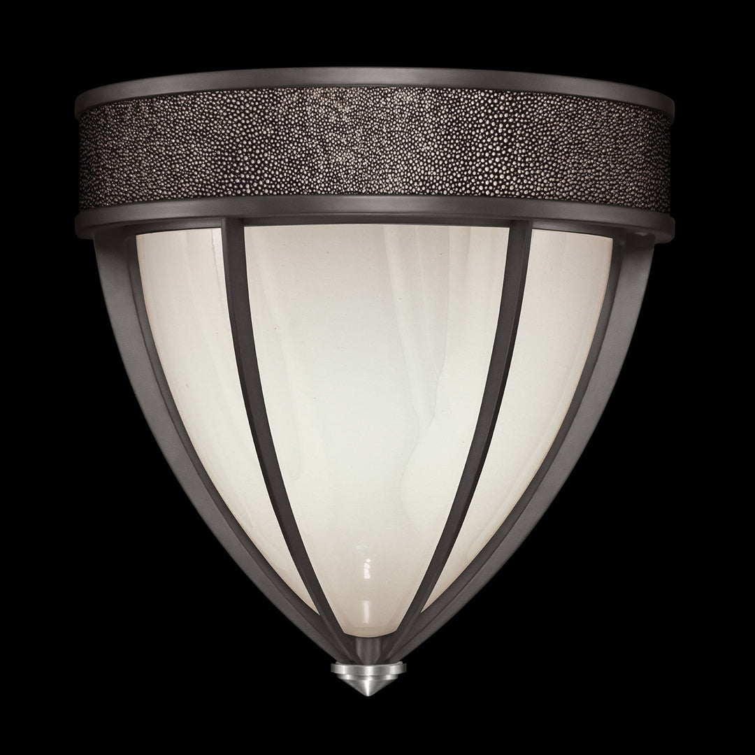 Fine Art Handcrafted Lighting Mirage 12.25"H Sconce in Midnight Steel, Nickel, Pebble (100043-721)