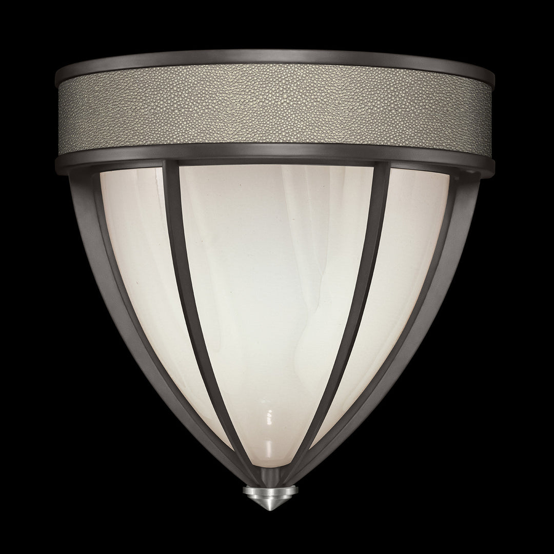 Fine Art Handcrafted Lighting Mirage 12.25"H Sconce in Midnight Steel, Nickel, Coco (100043-722)