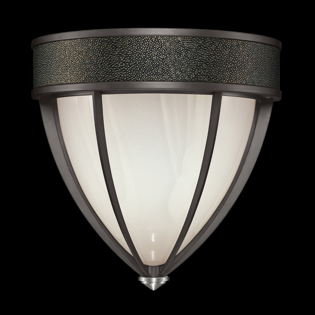 Fine Art Handcrafted Lighting Mirage 12.25"H Sconce in Midnight Steel, Nickel, Black Knight (100043-723)
