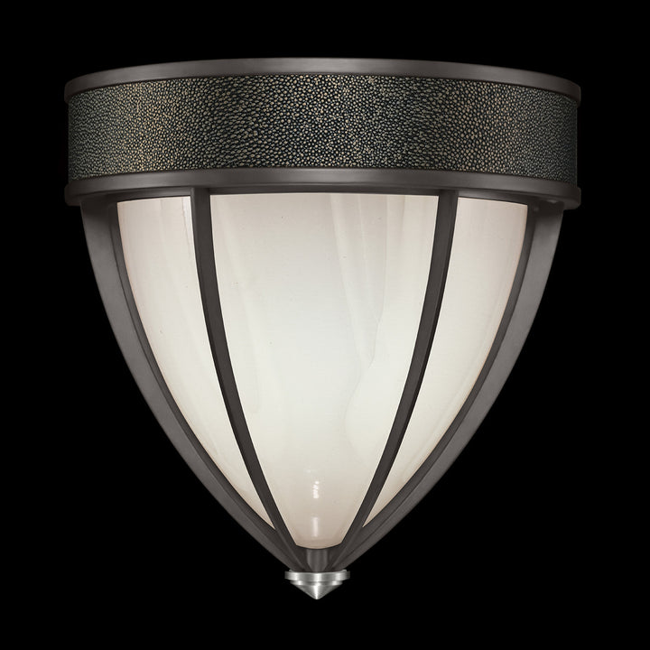 Fine Art Handcrafted Lighting Mirage 12.25"H Sconce in Midnight Steel, Nickel, Black Knight (100043-723)
