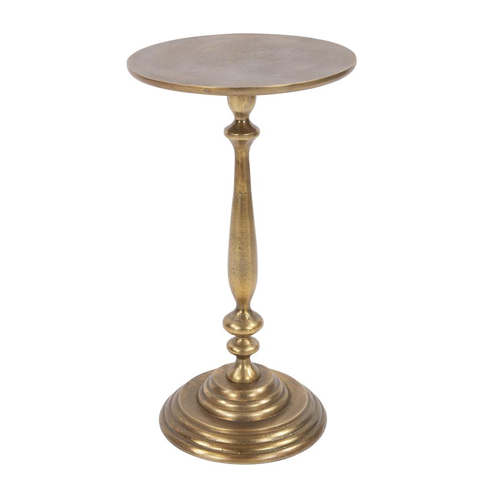 Howard Elliott Collection Candlestick Antique Brass Martini Table