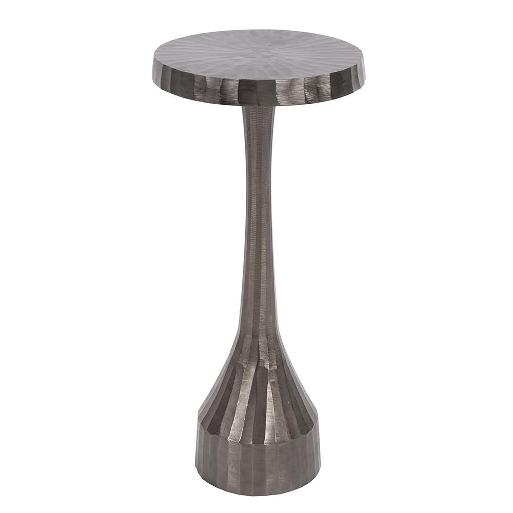 Howard Elliott Collection Chiseled Aluminum Graphite Martini Table