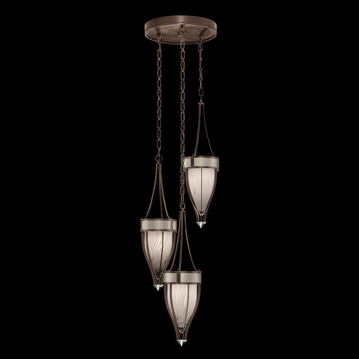 Fine Art Handcrafted Lighting Mirage 17.5"W Round Pendant in Standard Bronze, Nickel, Coco (100044-222)
