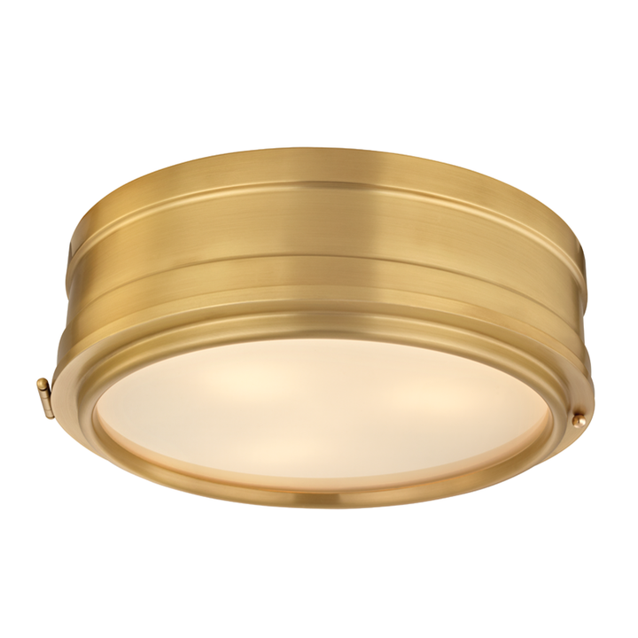 Hudson Valley Lighting Rye Flush Mount Ceiling Flush Mounts Hudson Valley Lighting Aged Brass  