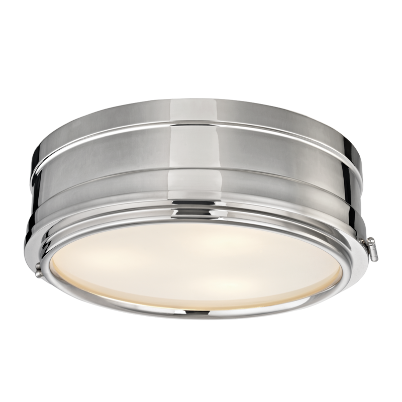 Hudson Valley Lighting Rye Flush Mount Ceiling Flush Mounts Hudson Valley Lighting Polished Nickel  