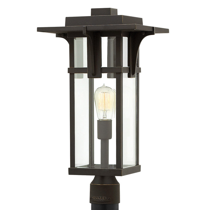 Hinkley Manhattan Outdoor Post Mount Lantern Large Post Mount Lantern Oil Rubbed Bronze 2321OZ