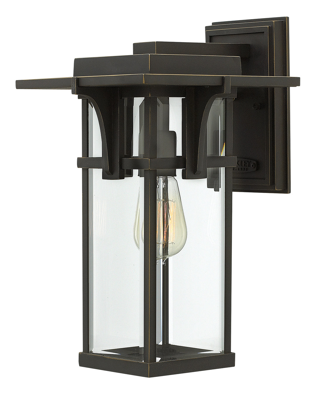 Hinkley Manhattan Outdoor Wall Light Medium Wall Mount Lantern Oil Rubbed Bronze 2324OZ