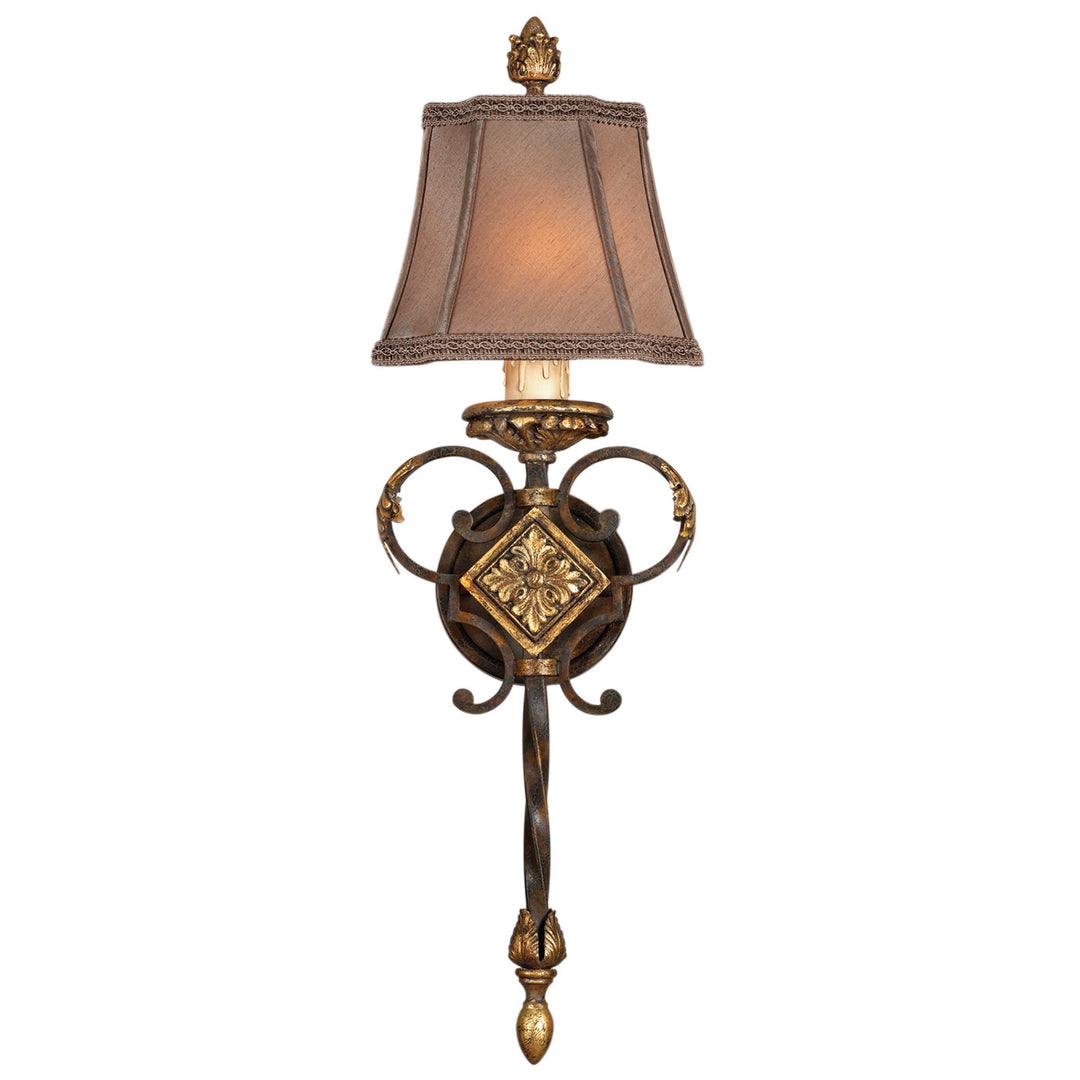 Fine Art Handcrafted Lighting Castile 25"H Sconce in Bronze with Gold Leaf Highlights (234450ST)