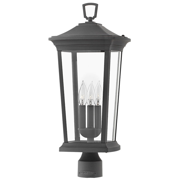 Hinkley Bromley Outdoor Post Mount Lantern Medium Post Mount Lantern Museum Black 2361MB