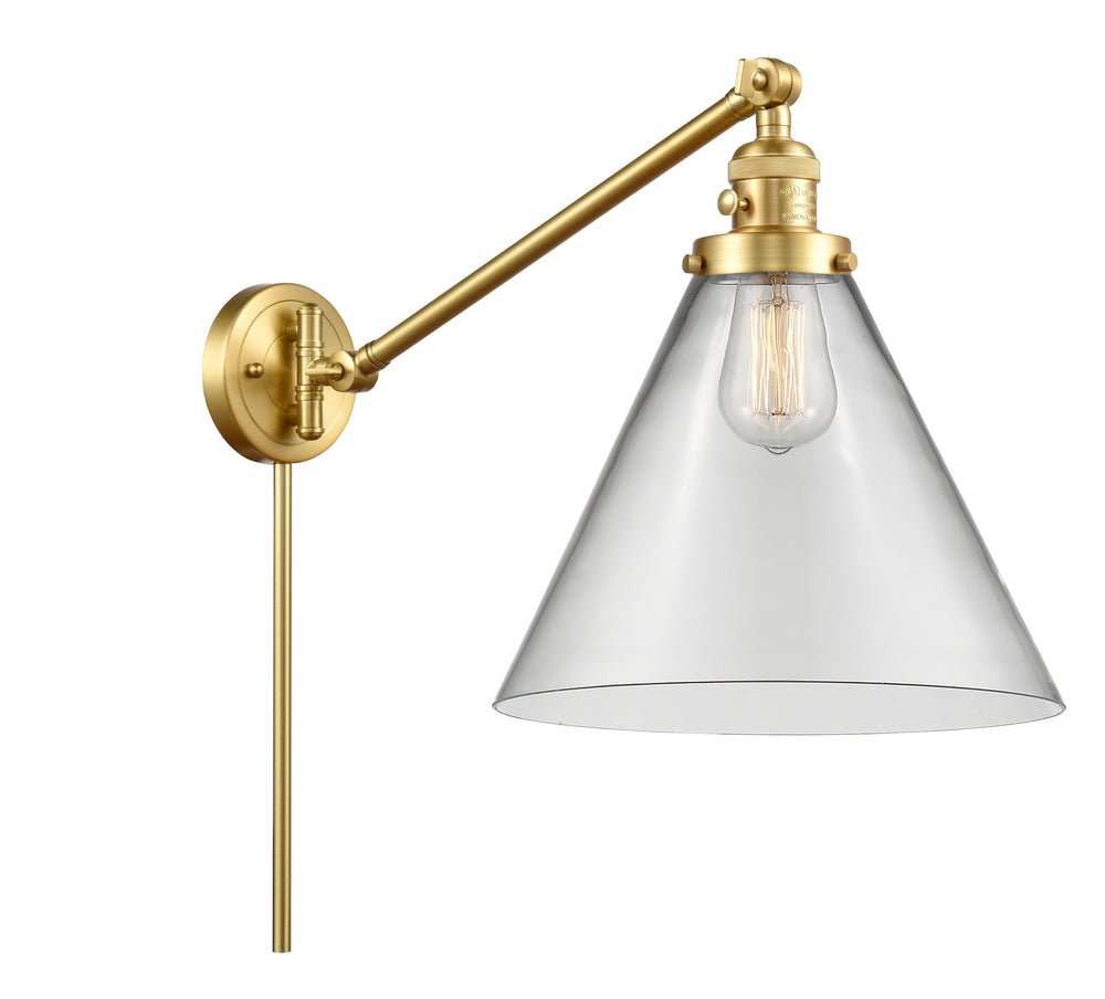 Innovations Lighting Cone 12" Swing Arm - Satin Gold
