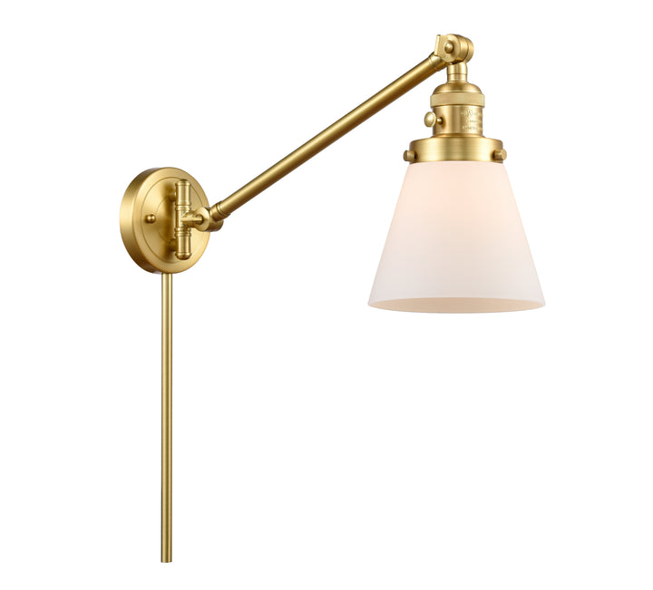 Innovations Lighting Cone 6" Swing Arm - Satin Gold