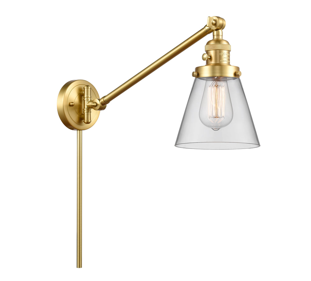 Innovations Lighting Cone 6" Swing Arm - Satin Gold