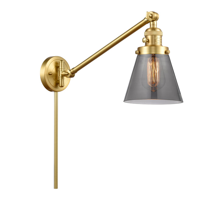 Innovations Lighting Cone 6" Swing Arm - Satin Gold