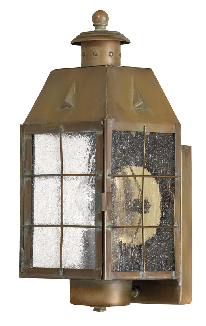 Hinkley Nantucket Outdoor Wall Light Medium Wall Mount Lantern Aged Brass 2370AS