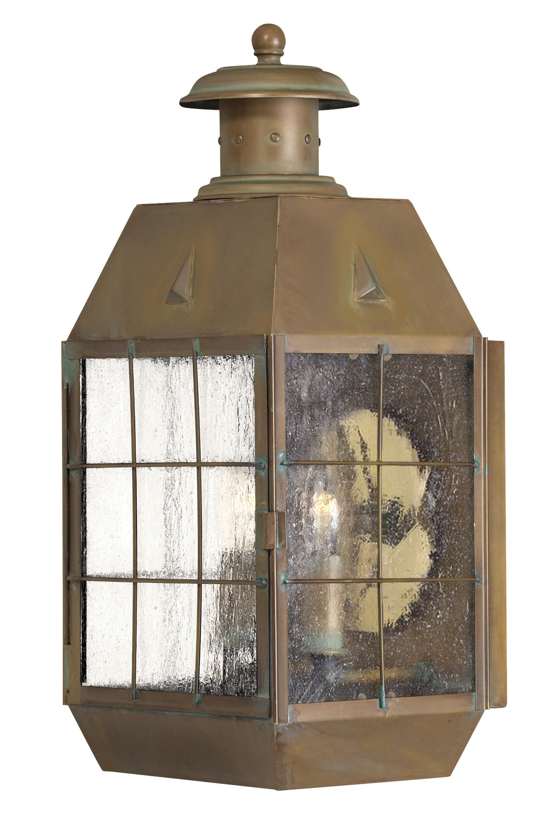 Hinkley Nantucket Outdoor Wall Light Large Wall Mount Lantern Aged Brass 2374AS
