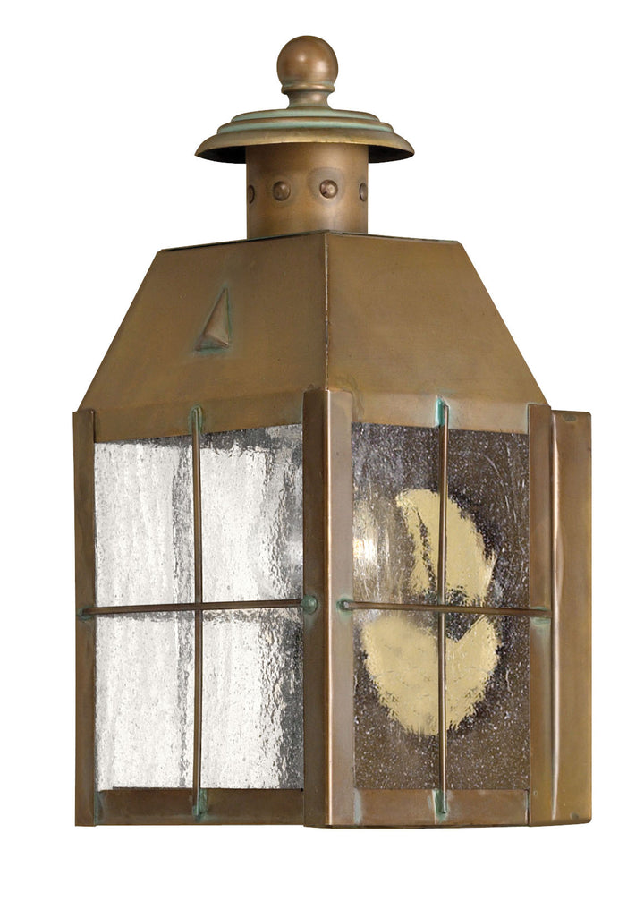 Hinkley Nantucket Outdoor Wall Light Small Wall Mount Lantern Aged Brass 2376AS