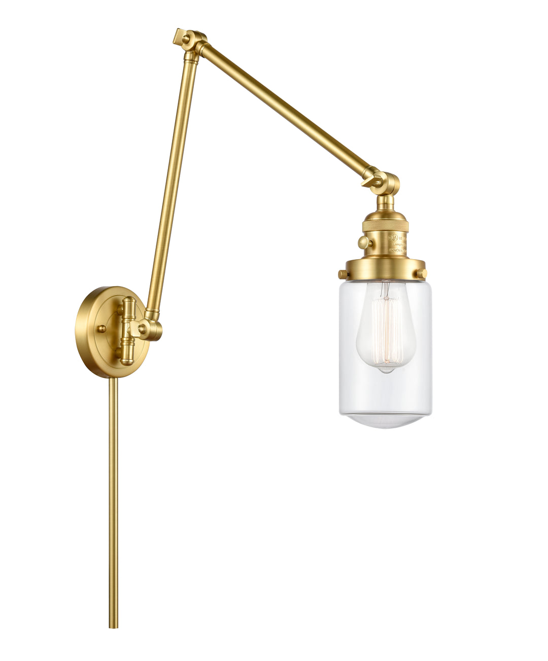 Innovations Lighting Dover Swing Arm - Satin Gold