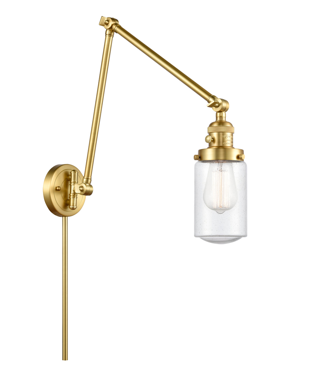 Innovations Lighting Dover Swing Arm - Satin Gold