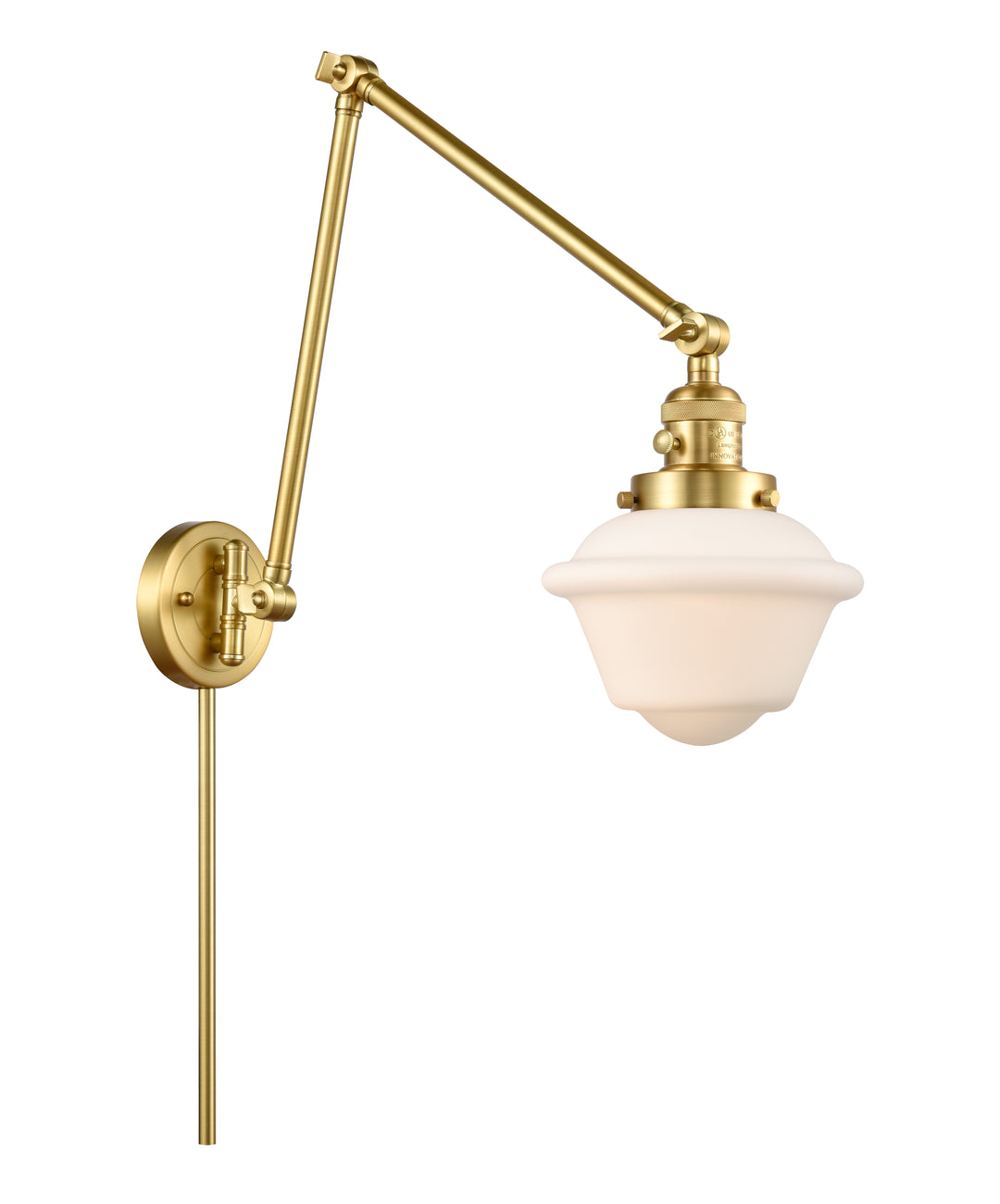 Innovations Lighting Oxford 7.5" Swing Arm - Satin Gold