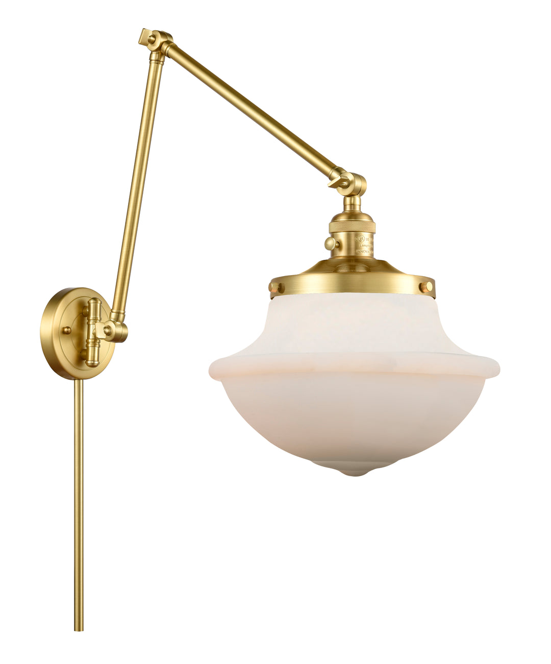 Innovations Lighting Oxford 12" Swing Arm - Satin Gold