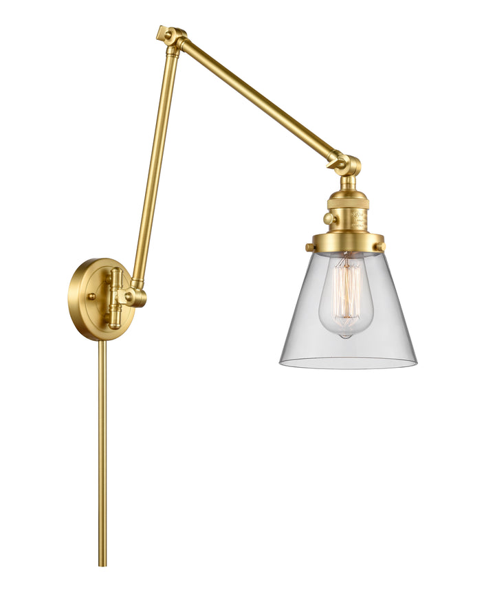 Innovations Lighting Cone 6" Swing Arm - Satin Gold