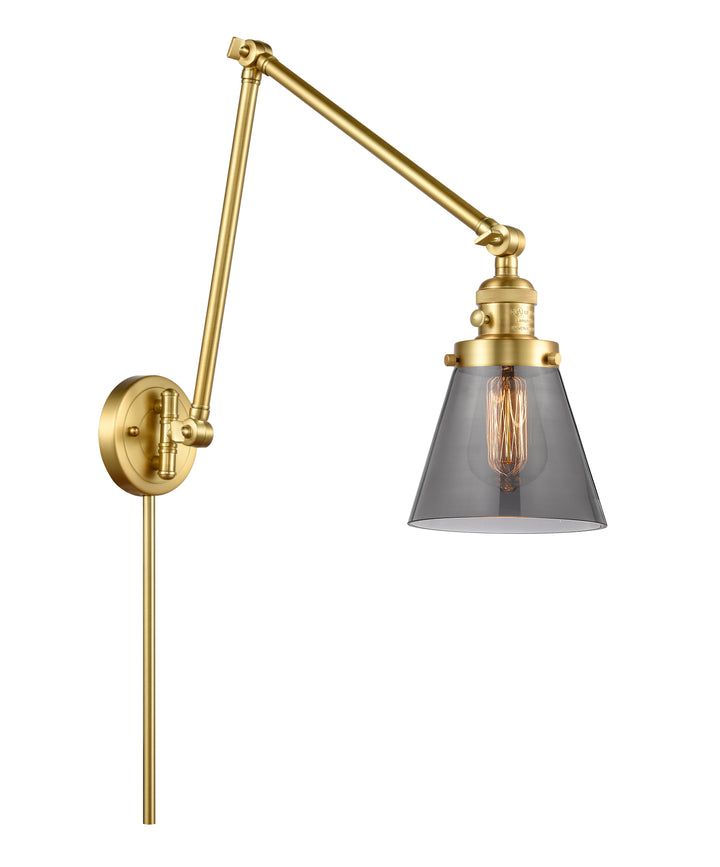 Innovations Lighting Cone 6" Swing Arm - Satin Gold