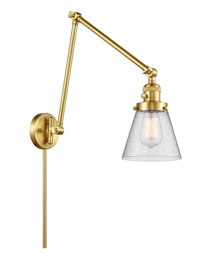 Innovations Lighting Cone 6" Swing Arm - Satin Gold