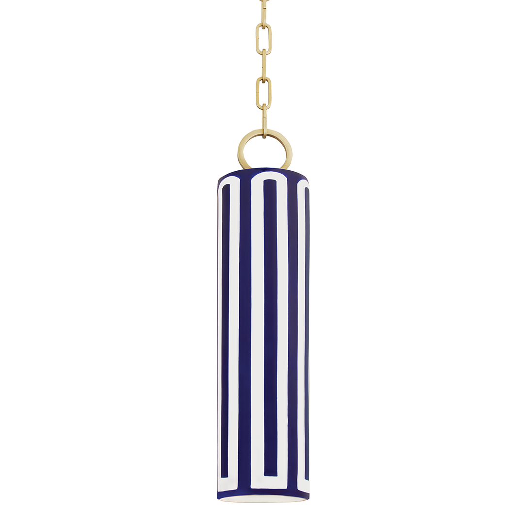 Hudson Valley Lighting Brookville Pendant Pendants Hudson Valley Lighting Aged Brass/blue Combo  