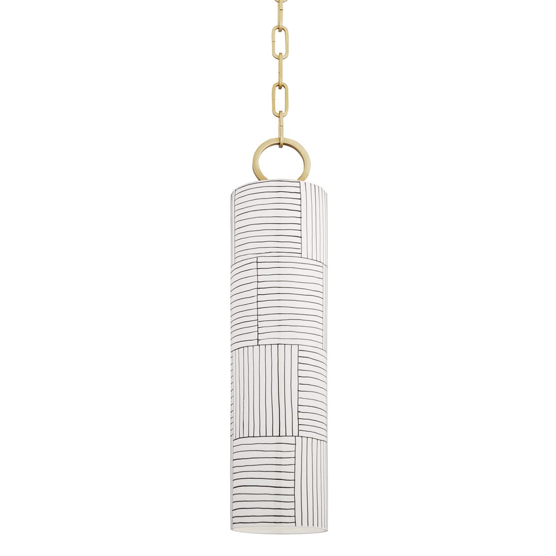 Hudson Valley Lighting Brookville Pendant Pendants Hudson Valley Lighting Aged Brass/stripe Combo  