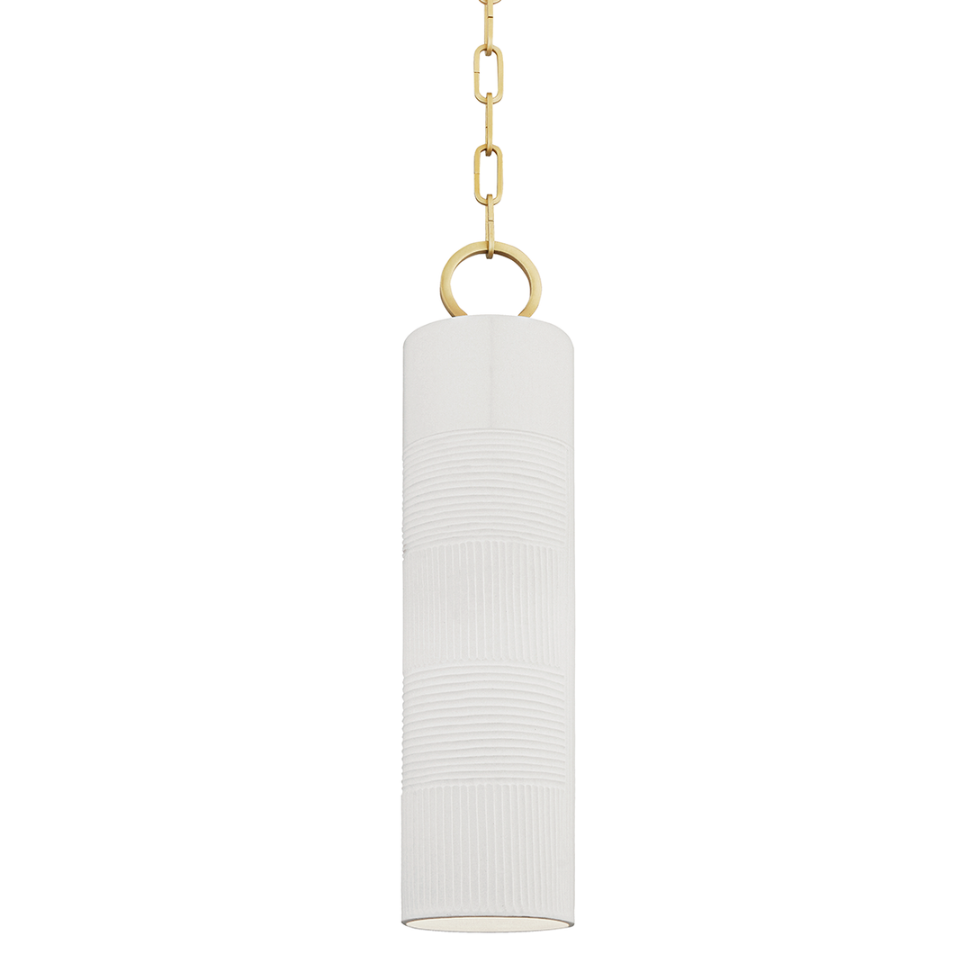 Hudson Valley Lighting Brookville Pendant Pendants Hudson Valley Lighting Aged Brass/soft Off White  