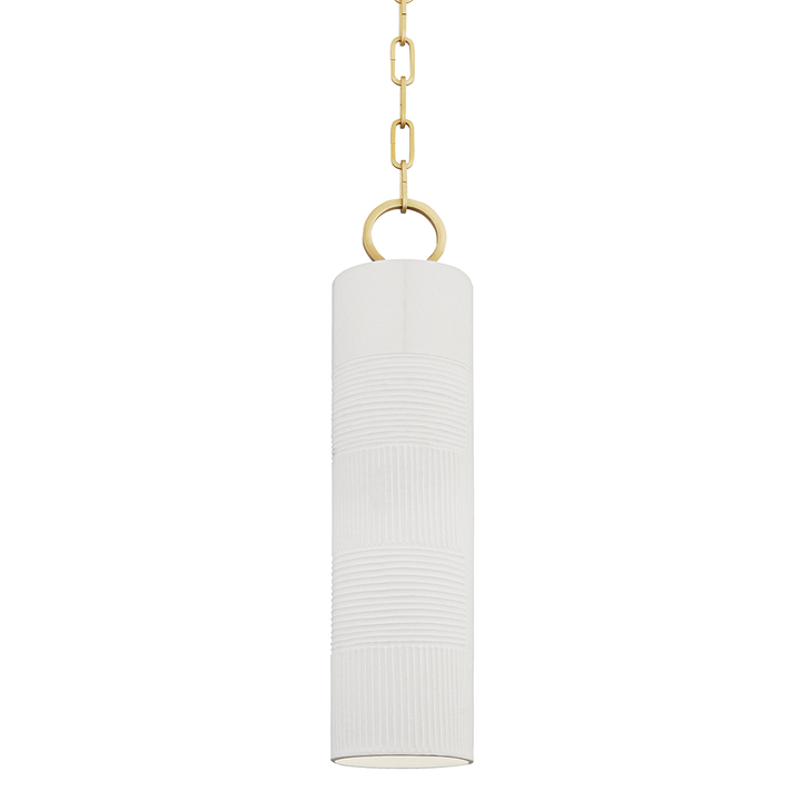 Hudson Valley Lighting Brookville Pendant Pendants Hudson Valley Lighting Aged Brass/soft Off White  