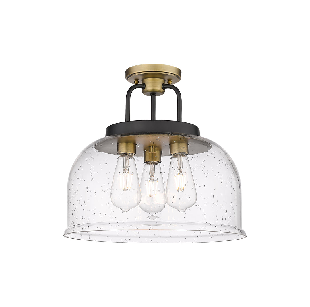 Innovations Lighting Kahana 15" Flush Mount - Black Brushed Brass