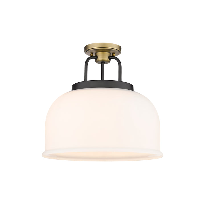 Innovations Lighting Kahana 15" Flush Mount - Black Brushed Brass