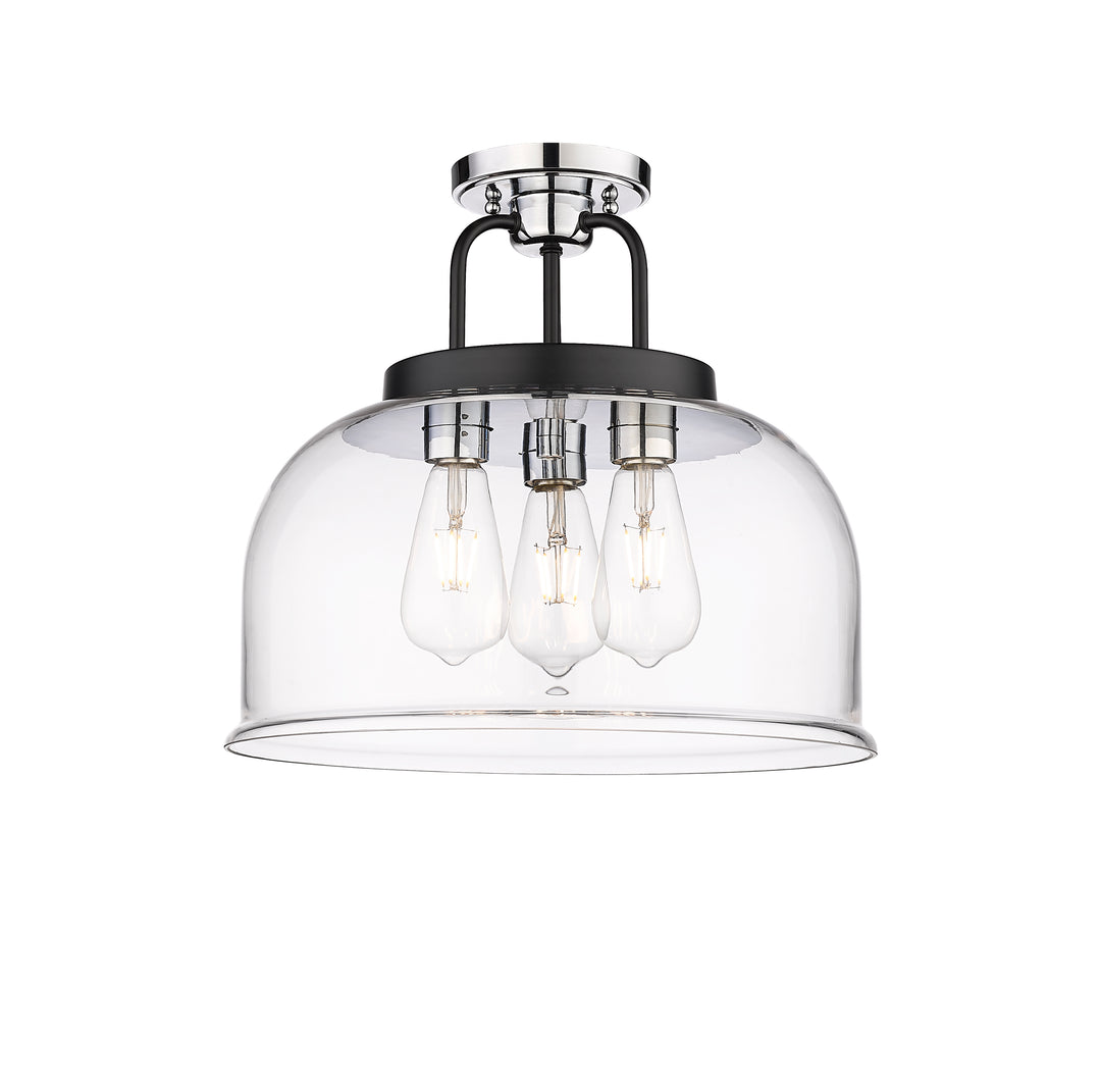 Innovations Lighting Kahana 15" Flush Mount - Black Polished Chrome