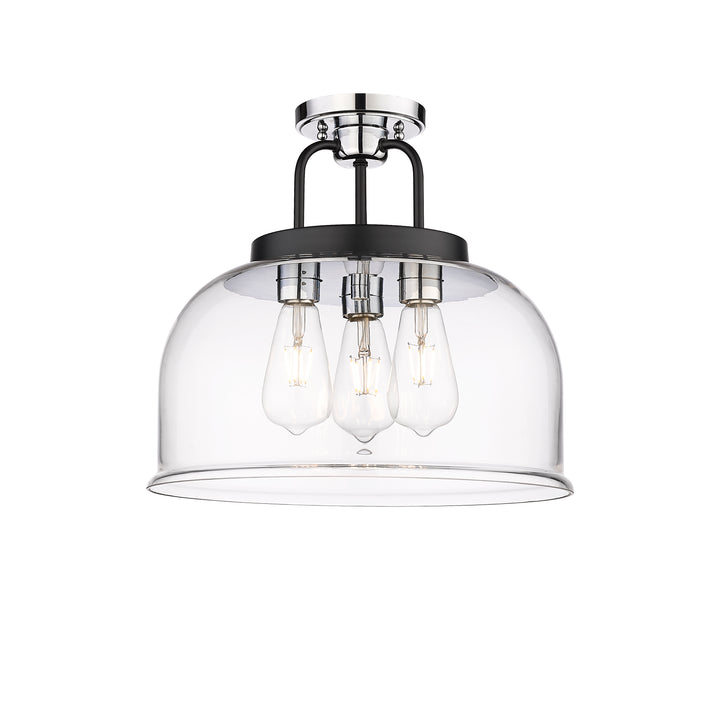 Innovations Lighting Kahana 15" Flush Mount - Black Polished Chrome