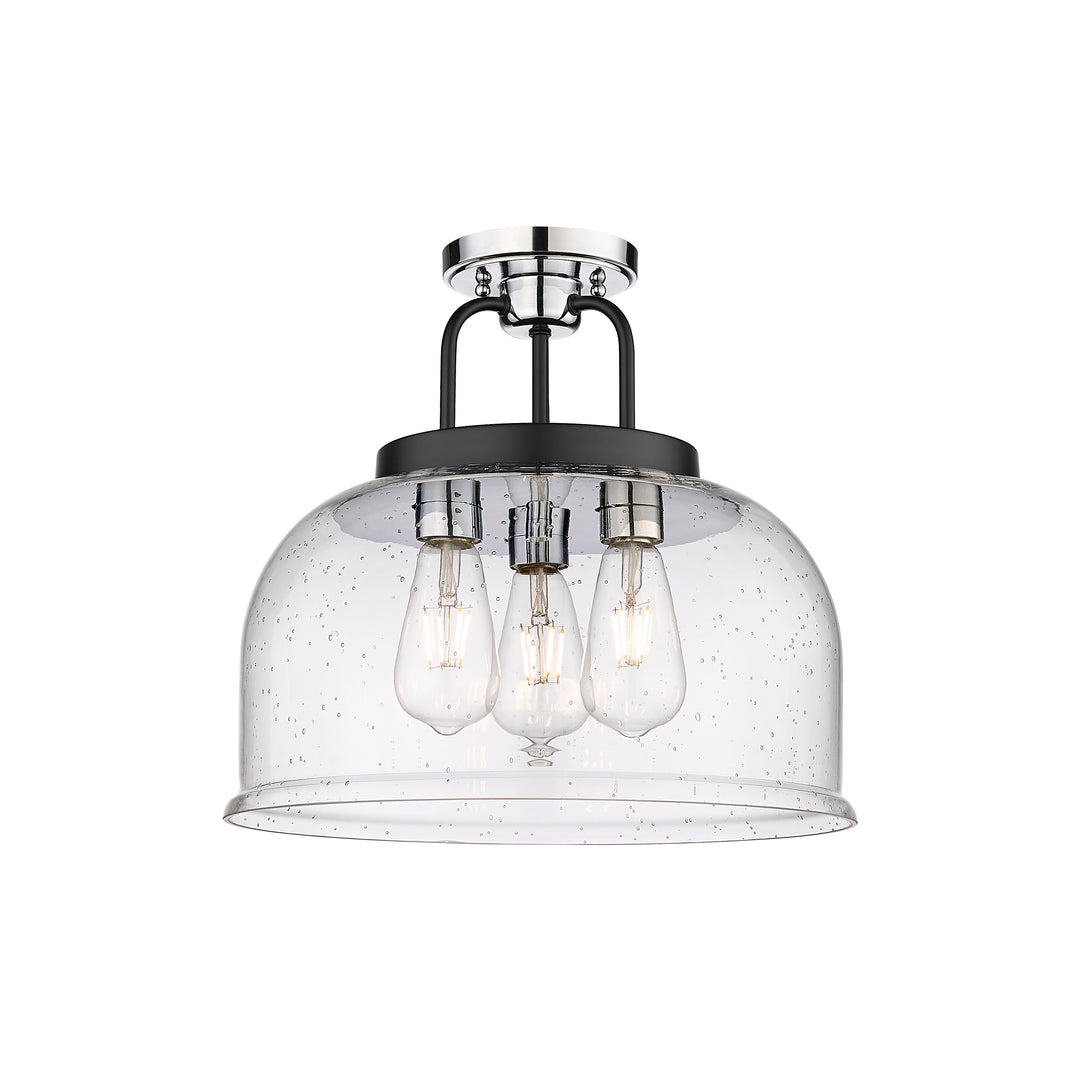 Innovations Lighting Kahana 15" Flush Mount - Black Polished Chrome
