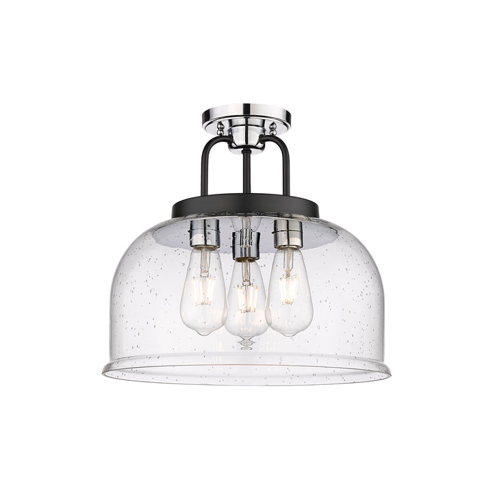 Innovations Lighting Kahana 15" Flush Mount - Black Polished Chrome