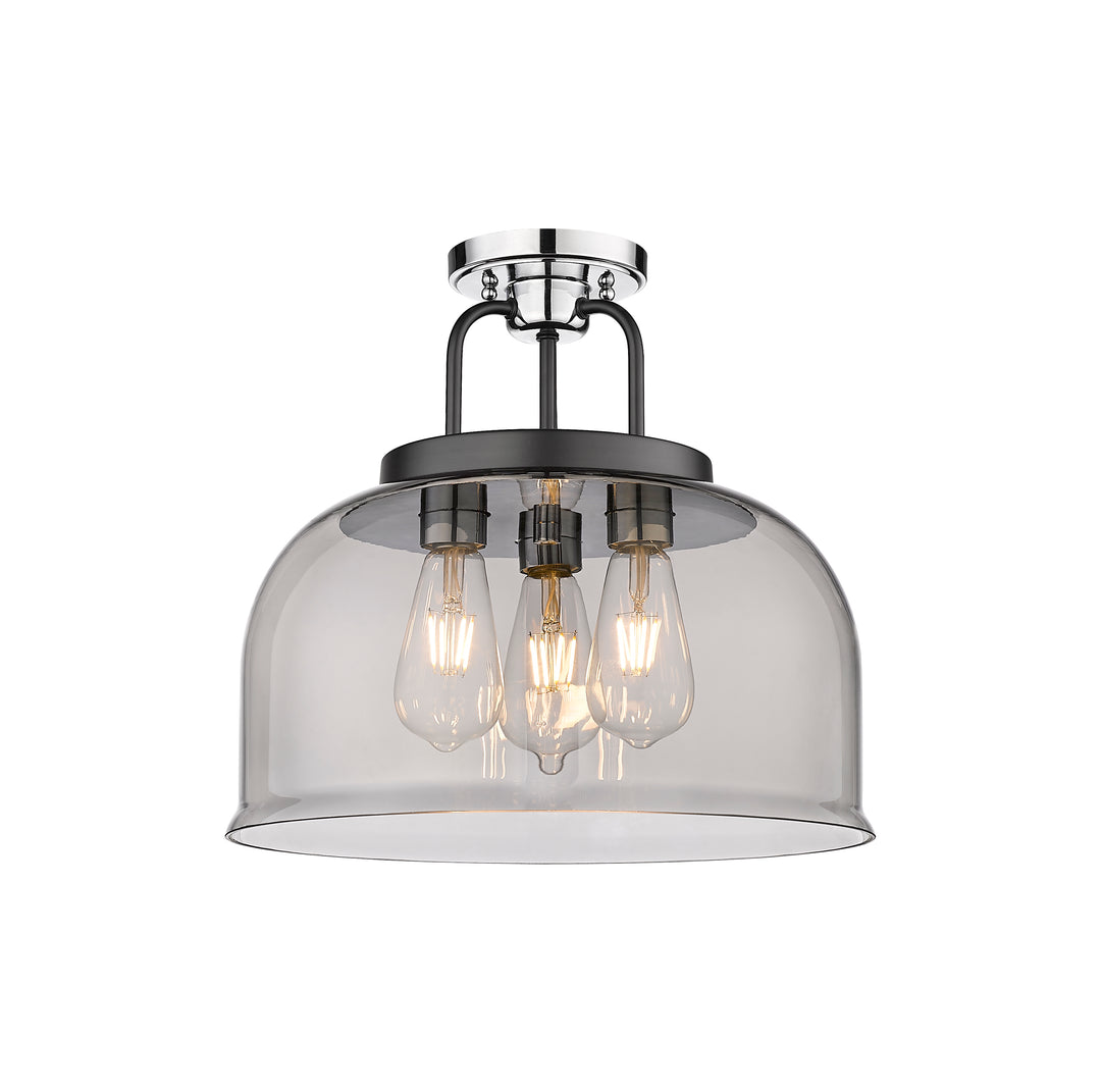 Innovations Lighting Kahana 15" Flush Mount - Black Polished Chrome