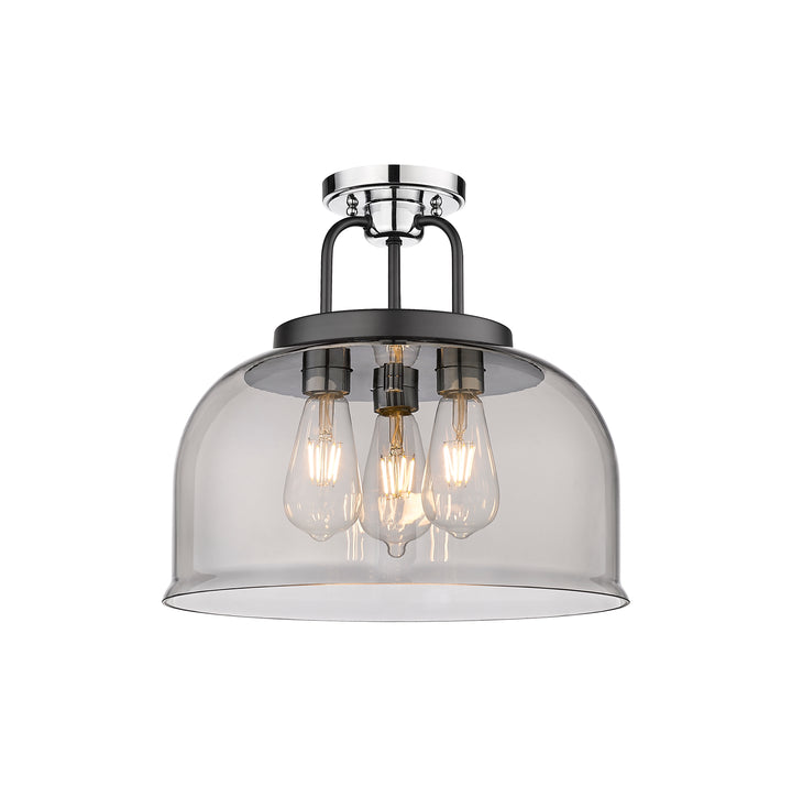 Innovations Lighting Kahana 15" Flush Mount - Black Polished Chrome