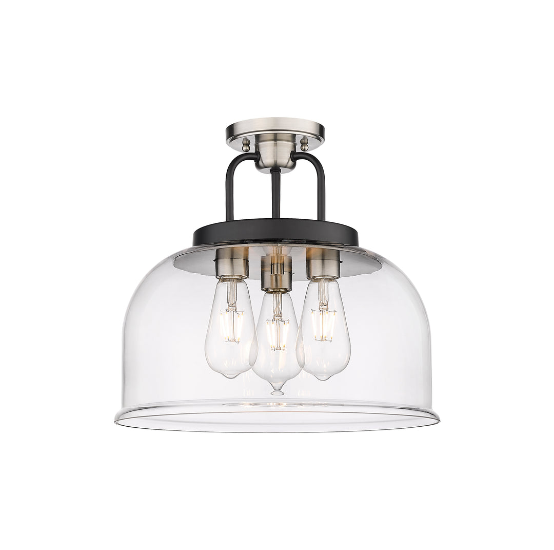 Innovations Lighting Kahana 15" Flush Mount - Black Satin Nickel